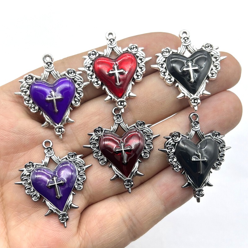 New European and American retro dark style personality thorns rose cross pendant accessories manufacturers wholesale