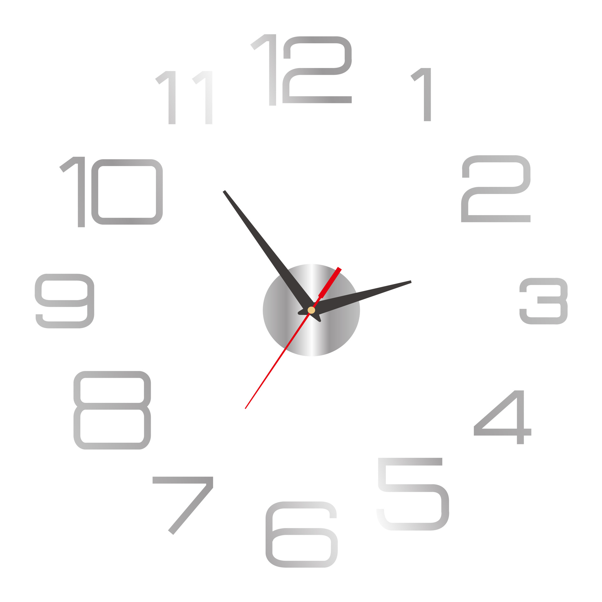 Fábrica directa DIY Reloj de pared Super gran tamaño moda creativo Reloj de pared espejo pegatina Reloj de pared simple acrílico Reloj de pared