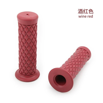 Motorcycle Safety Supplies Handle Glue Handle Cover - ling-shape-retro-handle-glue-no-hole-wine-red