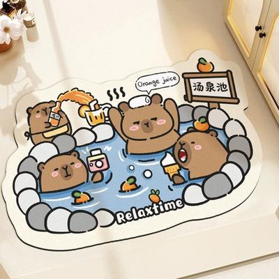 Avtomobil döşəmə paspasları — Absorbent Quick-Drying Foot Mat Bathroom - tangquan-pool-dolphin-4060cm-diatom-mud-floor-mat