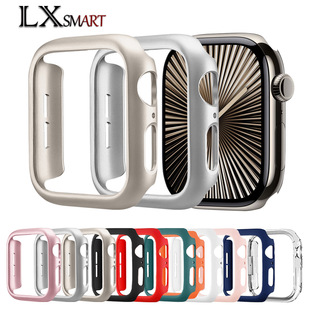 Suitable for Apple 11Th Generation Watch Protective Case, Apple Watch Series Pc Frosted Hollow Watch Case, Half Case