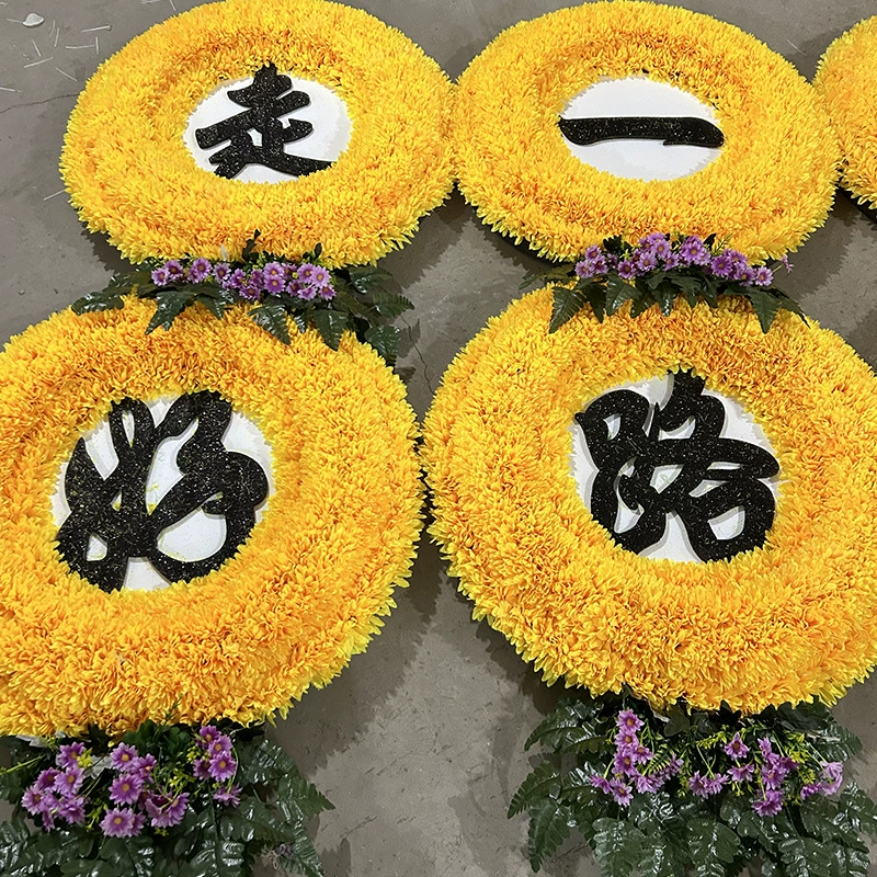 Direct-from-factory funeral supplies: lifelike wreath combo wall-hanging arrangement for funeral homes, wishing farewell decorative wreath