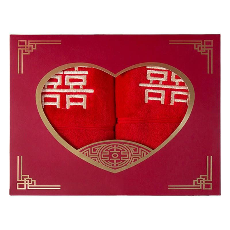 Свадебная пара полотенце свадебное Новое вискоза красное мытье лица дома Свадьба большое красное свадебное полотенце для всего лица