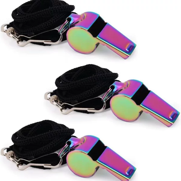 Stainless Steel Colorful Whistle, Colorful Gradient Whistle, Vacuum Electroplating Colorful Whistle, Referee Command Whistle