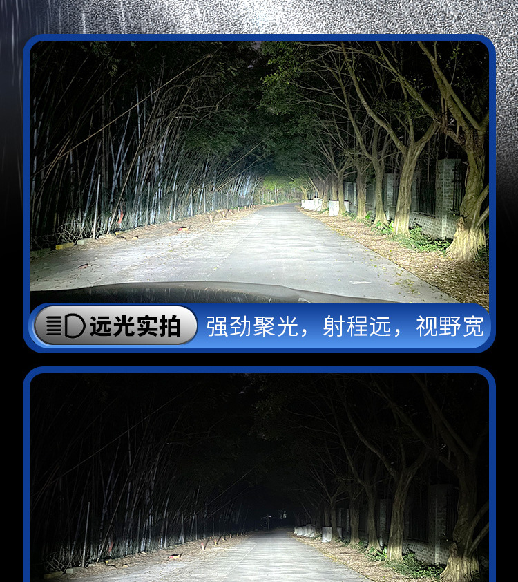 Cross-Border Hot-Selling 6 Copper Tube Car Led Headlight H4 High and Low Beam Integrated H7H19005 Spotlight Ultra-Bright Headlight 360W