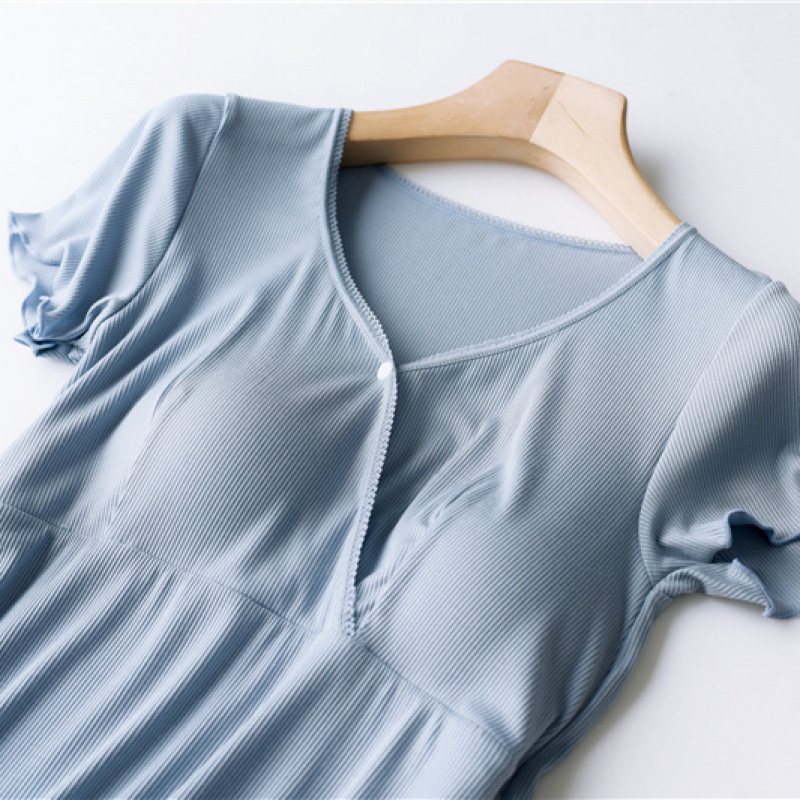 130kg マタニティ半袖ズボンパジャマセット産後服ゆったり大きいサイズマタニティ授乳夏のホーム服
