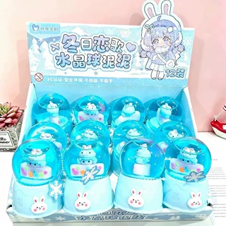新款冬日恋歌水晶球公仔泡泡泥高颜值解压史莱姆起泡胶水晶泥玩具