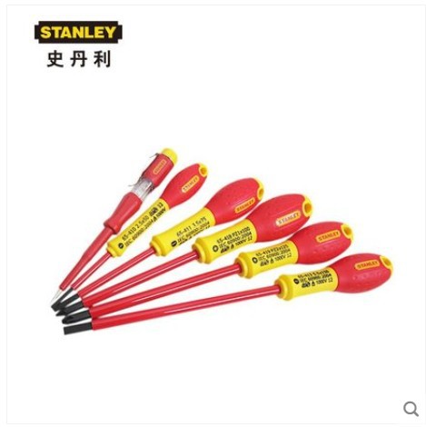 STANLEY/史丹利6件套双色柄绝缘螺丝批起子螺丝刀改锥65-443-14