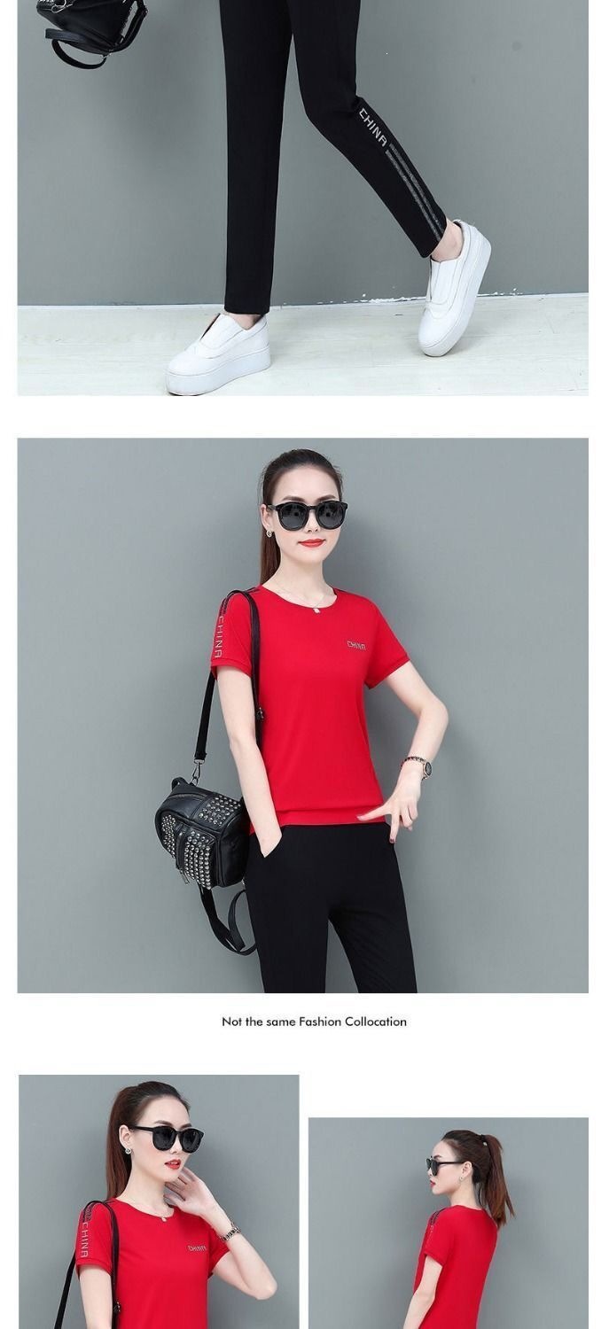 Dam sportswear set i två delar för sommarträning_voghion.com
