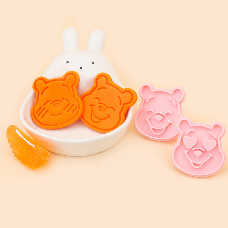 Molde para Galletas de Winnie the Pooh, Molde para Hornear de Fondant con Diseño 3D de Dibujos Animados, Molde para Decoración de Pasteles para Hacer en Casa