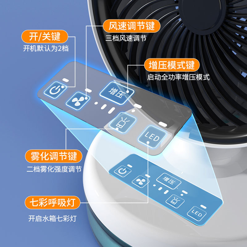 Mini air conditioning fan for home desktop refrigeration small air conditioning fan portable mobile mini air cooler spray cooling fan
