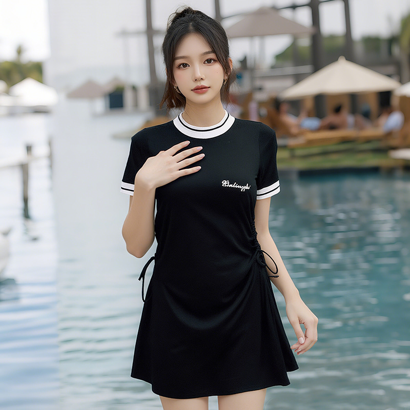 [Bañador independiente] Traje de baño dividido para mujer, talla grande, versión coreana de la falda conservadora, que cubre el vientre, delgado y gordo, traje de baño mm al por mayor