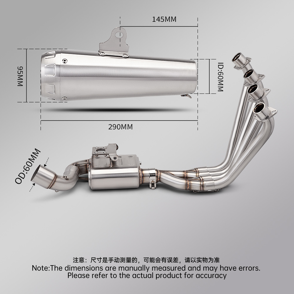 Motorcycle Motorcycle Cbr650 Full Section Exhaust Pipe Modification Front and Rear Muffler Set 2021-2024