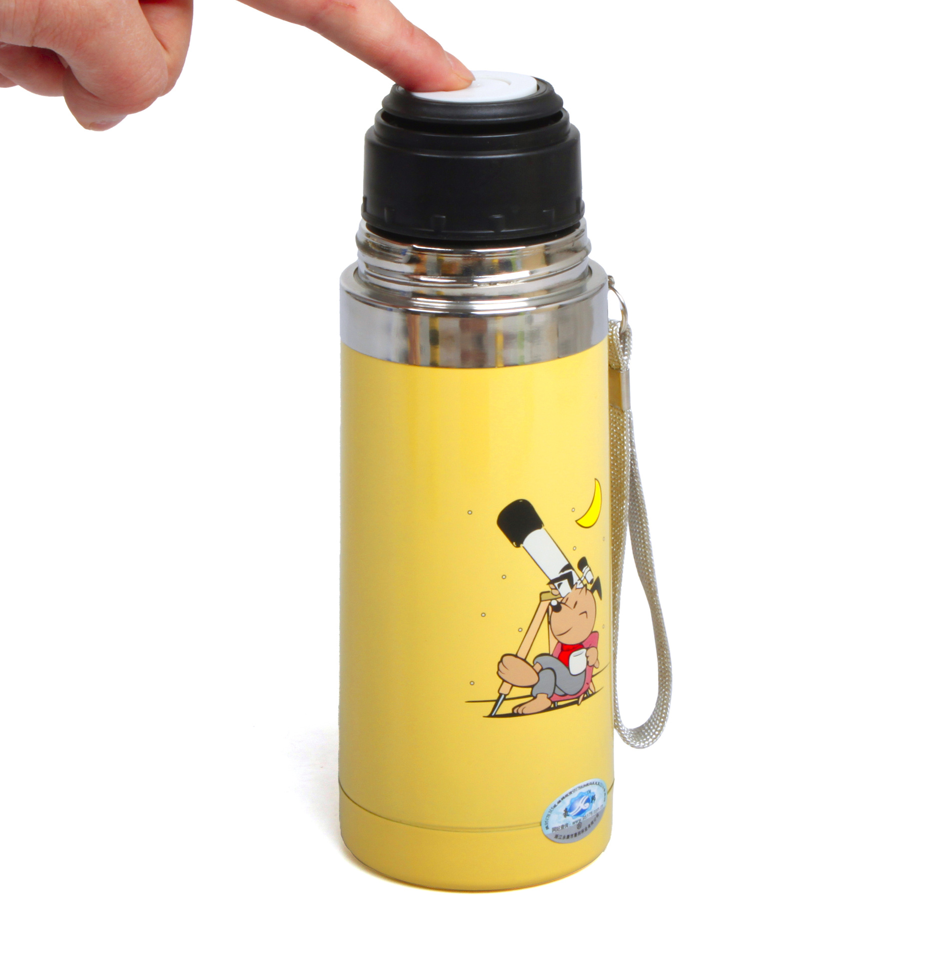 500ml de acero inoxidable taza del vacío bala creativa dibujos animados los niños taza agua al aire libre portátil regalo