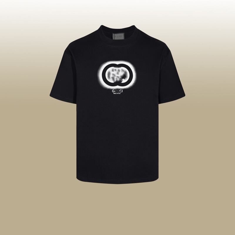 GU ジャンクション ハイバージョン 25SS 新文字 ダブルGプリント ウォッシュ加工 メンズ レディース 半袖Tシャツ 万能|undefined