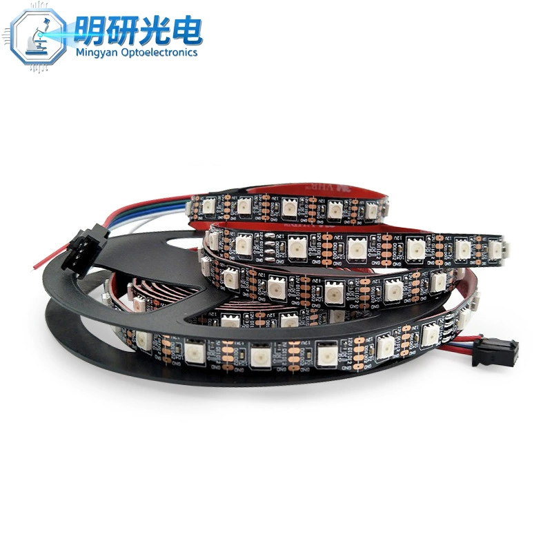 GS8208 прерывистость резюме 12В 60LED встроенный IC5050 RGB световая полоса полного цвета программируемая цифровая световая лента