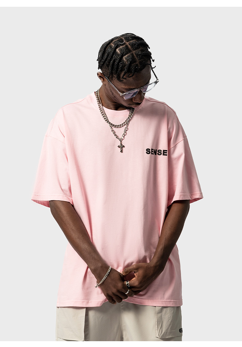 T-shirt da uomo in cotone stampato vestibilità oversize_voghion.com