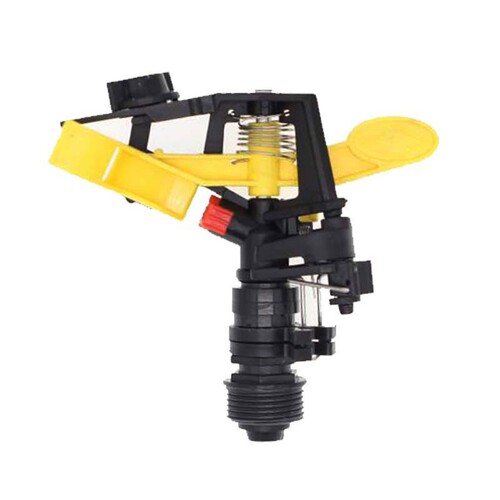 4-point plastic adjustable rocker nozzle 360-degree automatic rotating spray garden humidification lawn agricultural irrigation yellow wing