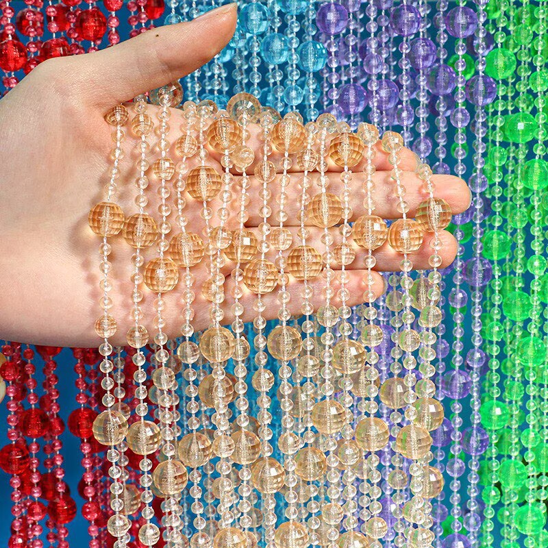 Acrylic String Curtain Bead Curtain Bead Chain Wedding Crystal Aisle Decoration Ceiling Decoration Imitation Crystal Christmas Tree Decoration Bead String Chain