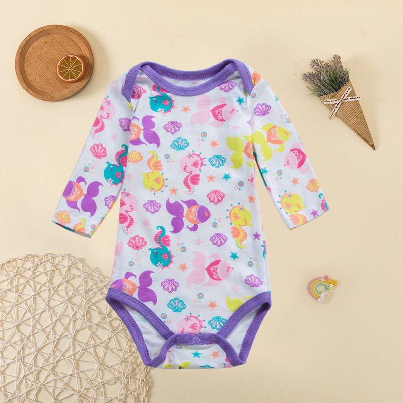 Fabricante al por mayor bebé triángulo harem primavera y otoño mono recién nacido monos de manga larga ropa para niños bebés transpirable