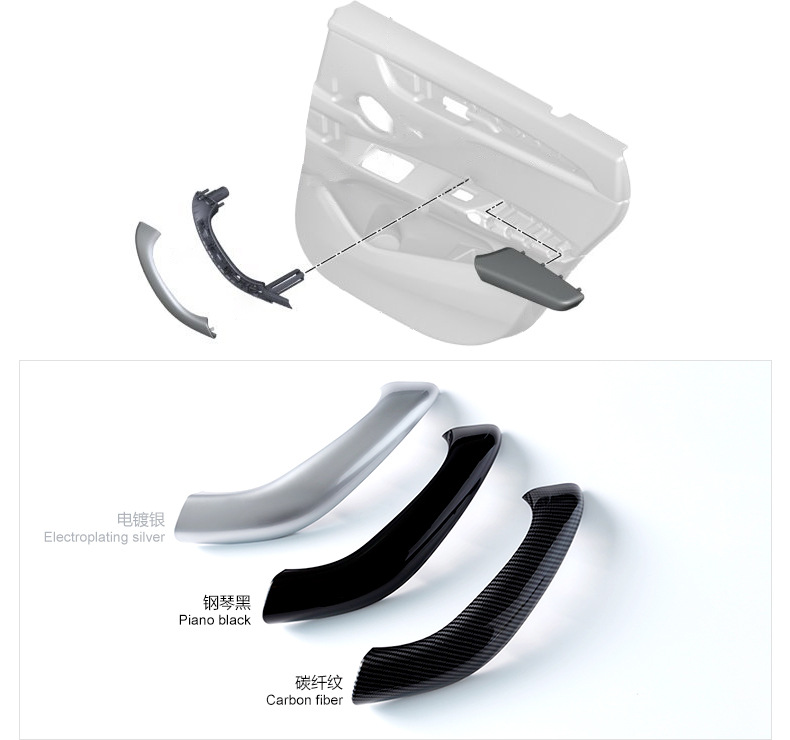 Suitable for 17-22 New Bmw X1 Door Inner Handle F48 F49 Inner Armrest Door Handle Handle Cover