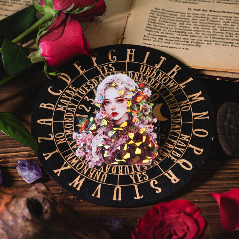 Un día hermoso conchas pegatinas de luz diosa de la noche cristal de hielo cuentas de mano decoración pegatinas de material de niña papel material paquete