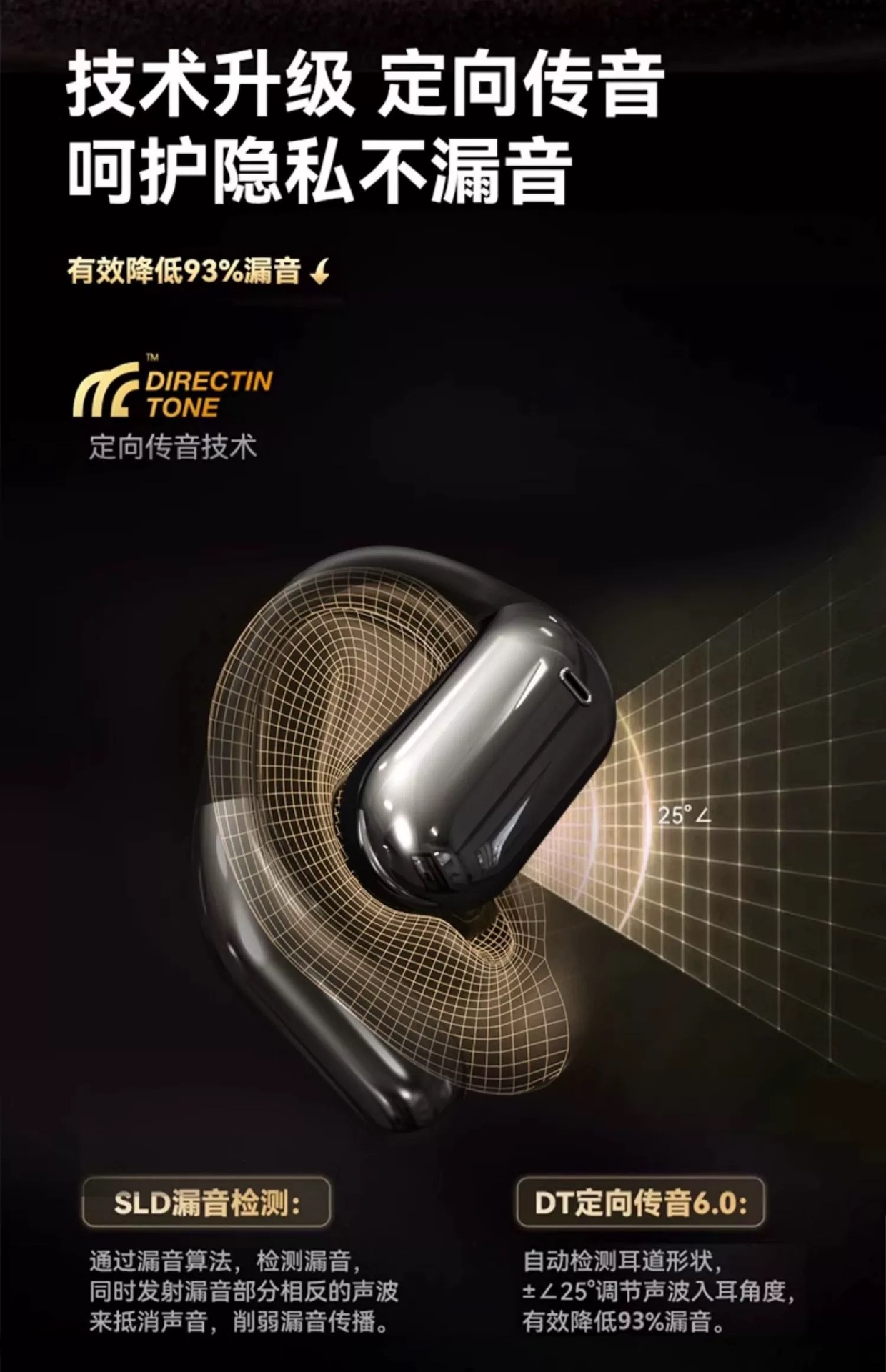 Cross-border bestselling ear-hook AI translation wireless Bluetooth earbuds Q16 running sports ear-hook design smart digital display