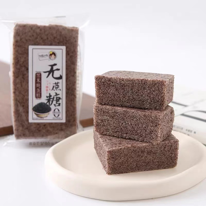 阿里小妹小米黑米燉蛋糕無蔗糖早餐麵包粗糧無糖精食品零食整箱