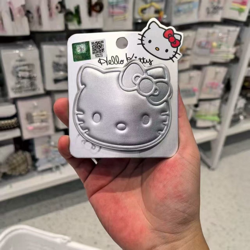 甜妹可爱hellokittykt猫银色发夹甜美少女心百搭新款发饰头饰新款|undefined