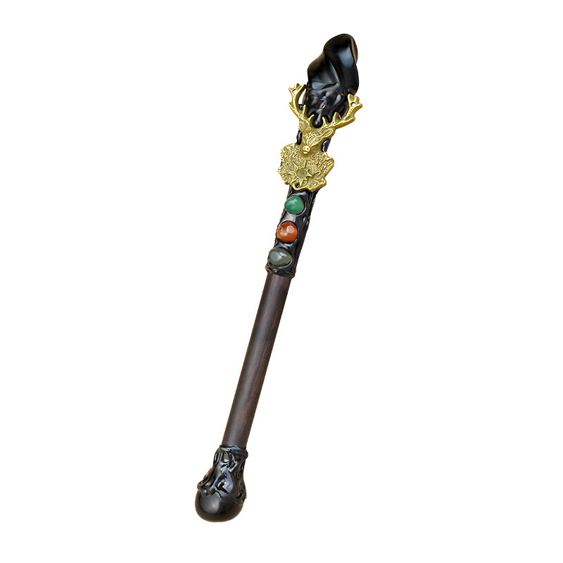 跨境天然水晶小火炬权杖魔法权杖水晶工艺品魔杖万圣节道具装饰|undefined