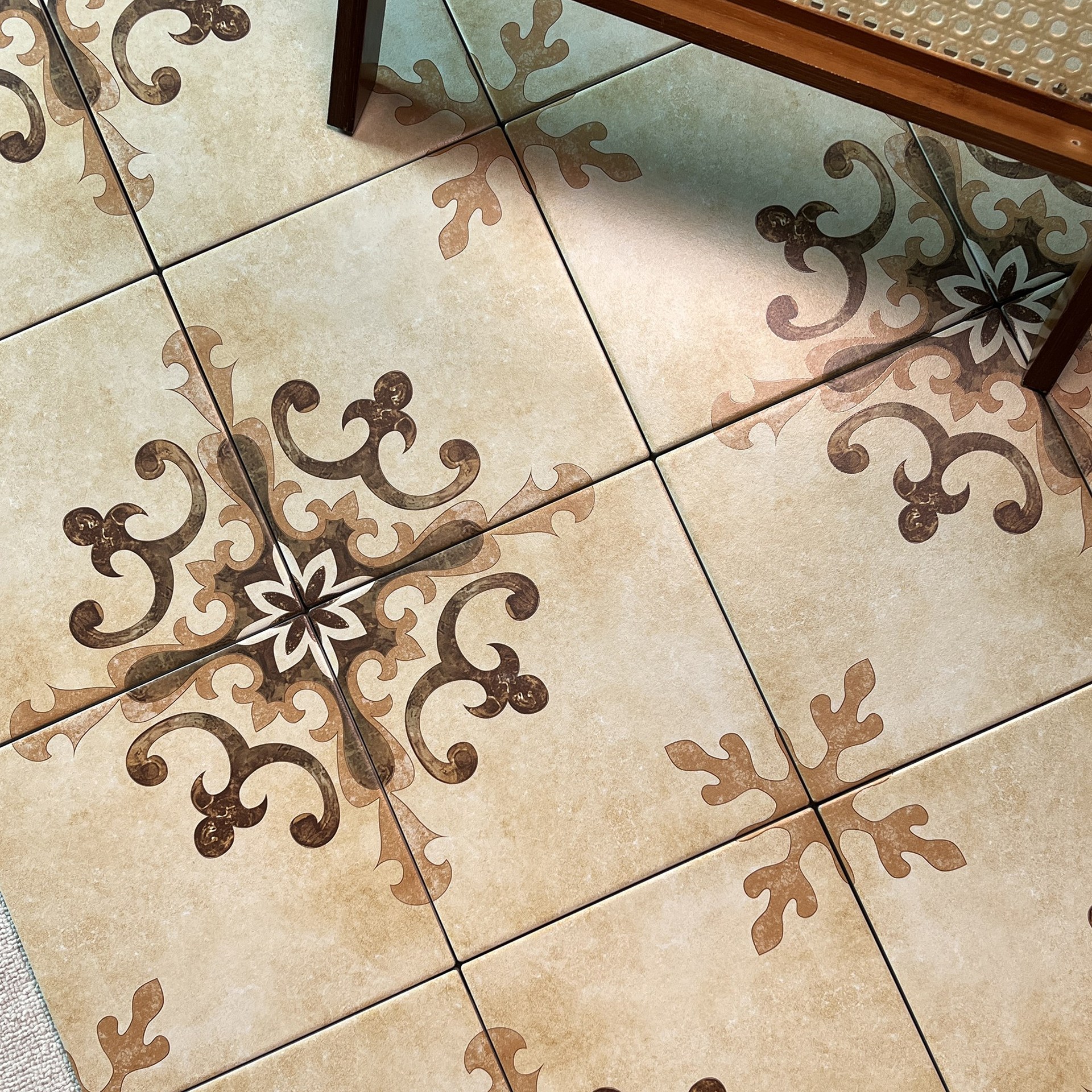 复古宫廷风花砖200x200入户玄关花园围边瓷砖民宿厨房卫生间地砖