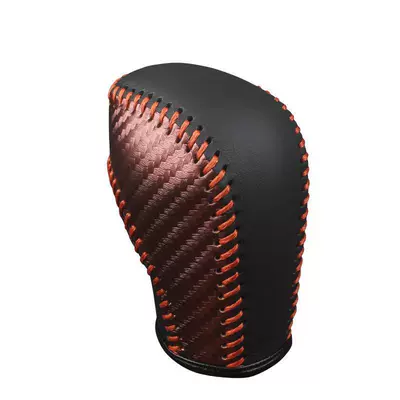 Sürətlər qutusu və əl tormozu başlıqları — Tiguan, Golf - volkswagen-sagitar2012-2018-models-brown-carbon-genuine-leather