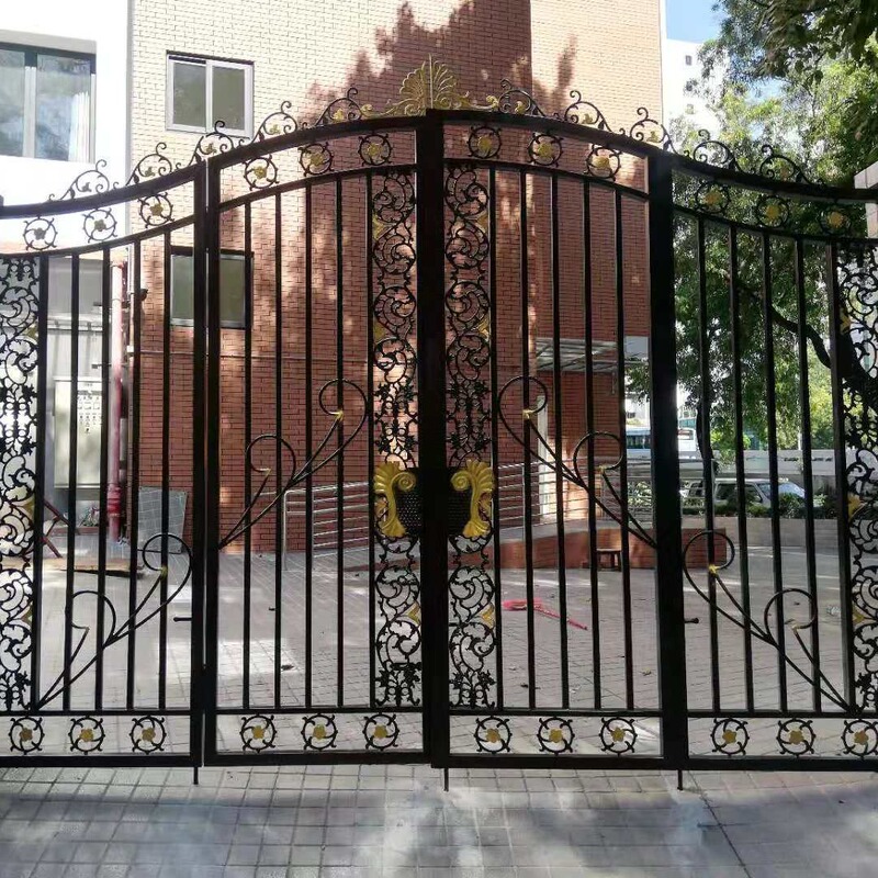 Customized Wrought Iron Gate, Courtyard House Electric European Style Swing Gate, Fence Anti-Theft Small Iron Gate Factory Direct Sale Customized Wrought Iron Gate, Courtyard House Electric European Style Swing Gate, Fence Anti-Theft Small Iron Gate Factory Direct Sale