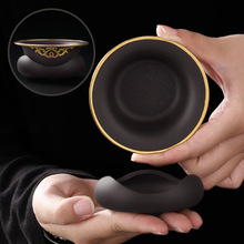 高端非遗金镶玉紫砂功夫茶具配件茶漏茶滤器茶叶渣过滤网陶瓷茶隔