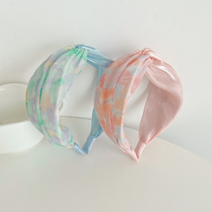 Summer 2023 Cross Bandana Fashion Tie-Dye Fabric Headband for Women, Model F949