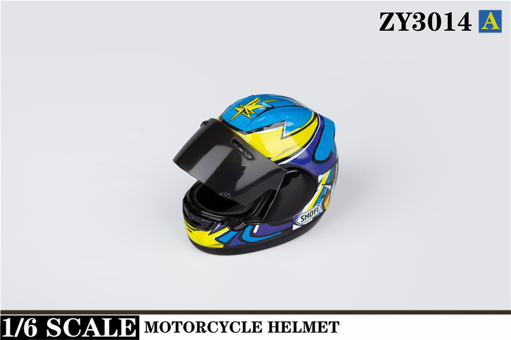 toy shop様202503 1:6 ZYTOYS ZY3014 Motorcycle Helmet Model Toy Fit 12