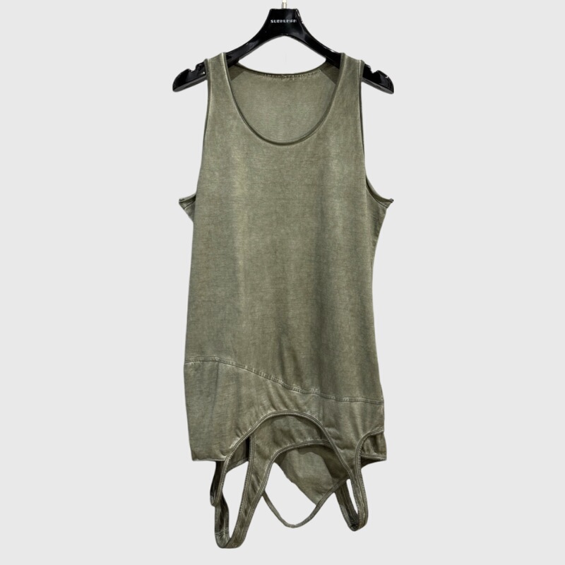 SUBHUMAN Men's Spring/Summer 2025 New Fashionable Two-end Splicing Niche Design Sleeveless Men's Vest