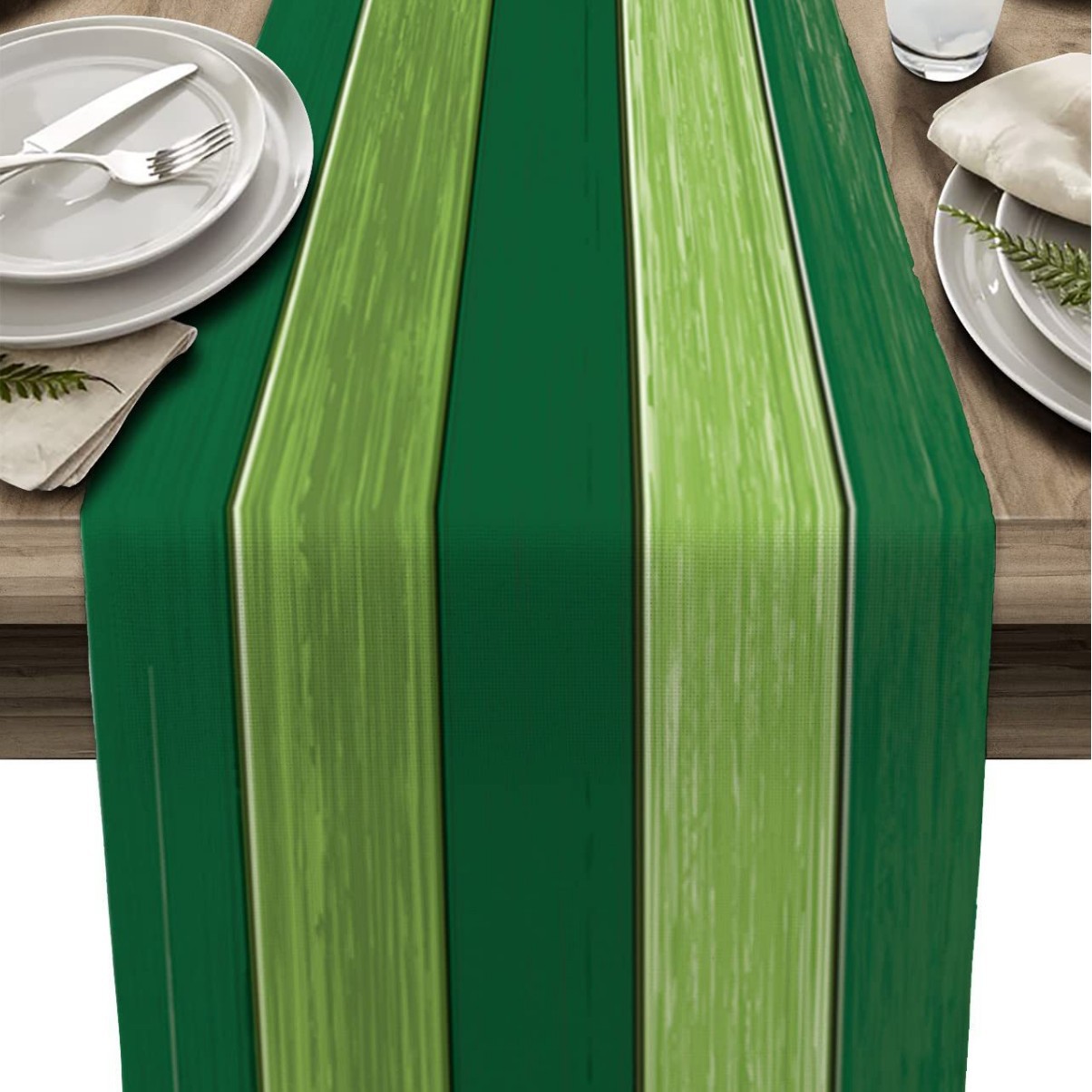 Lino a rayas corredor de mesa Amazon madera grano tela Toalla de mesa mantel decorativo aislamiento antideslizante estera de mesa estera de la tabla de impresión image 26