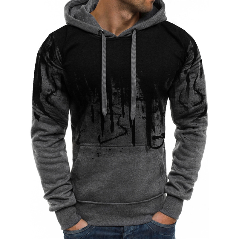 Hommes Sweat À Capuche Manche Longue Hoodies Pour Hommes Style Britannique Bloc De Couleur display picture 3