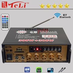 新型bluetooth機能再生機家庭用ミニアンプ220v 12vボルト両用ラジオ機能再生機