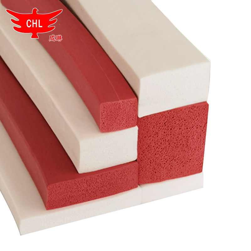 厂家直供SIL硅胶发泡密封条 电动车蒸柜密封条耐温货柜密封阻燃条