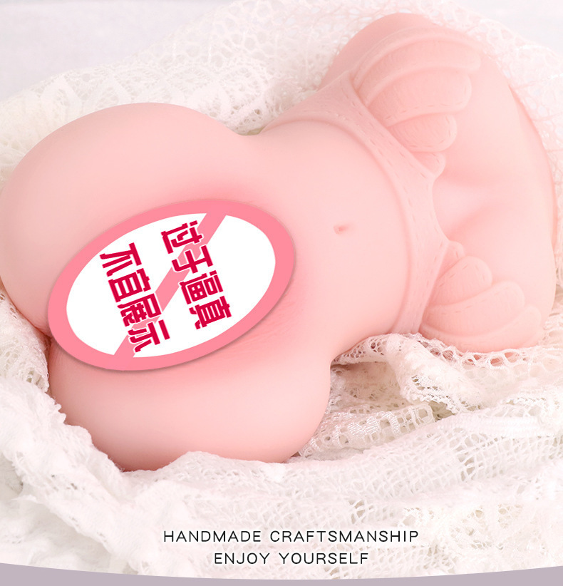 Half-Body TPE Masturbator with Insertable Vaginal and Breast Channels, Manual Use — detail image 5