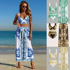 三件套泳装;连体泳衣;比基尼