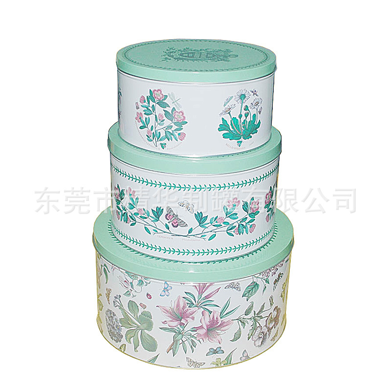 圆形套装圆铁罐   一套三个装圆形马口铁罐    大圆形礼品铁罐