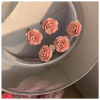 Cute fuchsia hairgrip, mountain tea with bow heart-shaped, hair accessory