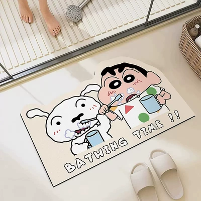 Diatom Mud Bathroom Mat, Water-Absorbent, Avtomobil döşəmə paspasları - brushing-teeth-xiaoxin-c-model-4060-wear-resistant-and-dirt-resistant-diatom-mud