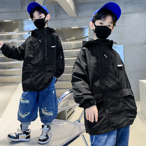 Spring and Autumn children's clothing, Korean style new children's suits, boys' jackets, street-friendly and handsome, middle-aged and older children's spring clothing, baseball uniforms, trendy