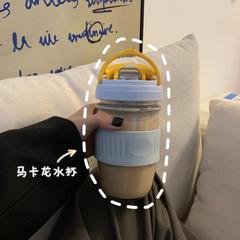 Xinbangbang Grocery Store Good-looking Portable Cup Glass Summer Cute Portable Transparent Straw Water Cup for Women