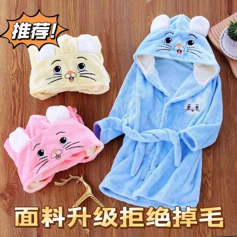 Детский фланелевый халат для мужчин и женщин, полурегуляру pijama, термобелье, тренч, увеличенная толщина