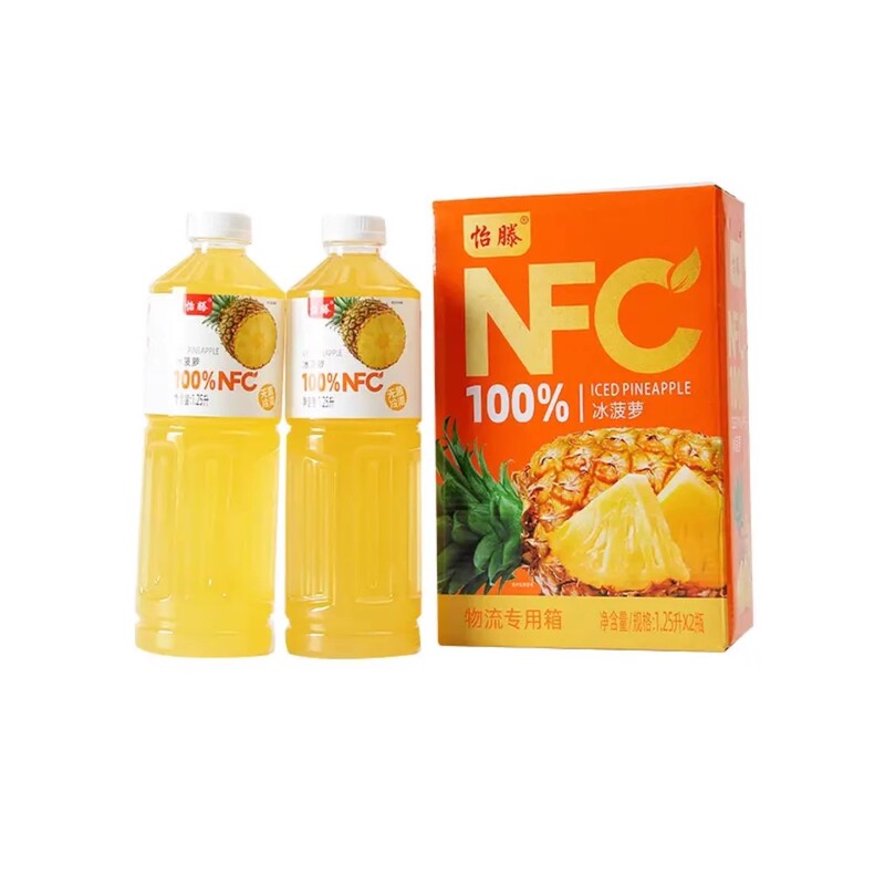 Yiteng Beverage 100% NFC アイスパイナップル アイスライチ アイスヤマモモメッシュメロンジュース 1.25L*2本 お手頃パック|undefined
